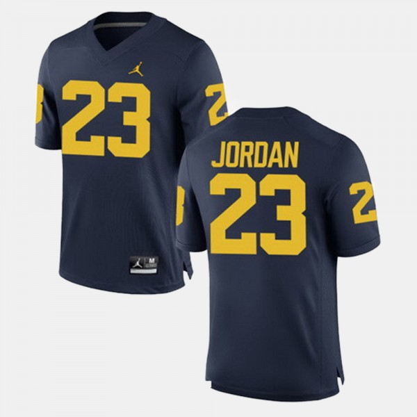 University of Michigan #23 For Men Michael Jordan Jersey Navy High School Alumni Football Game
